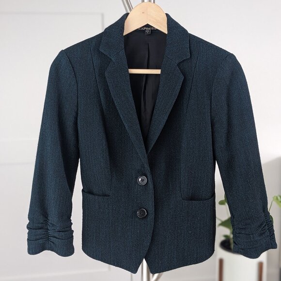 Express Ruched Sleeve Jacket - Picture 1 of 7